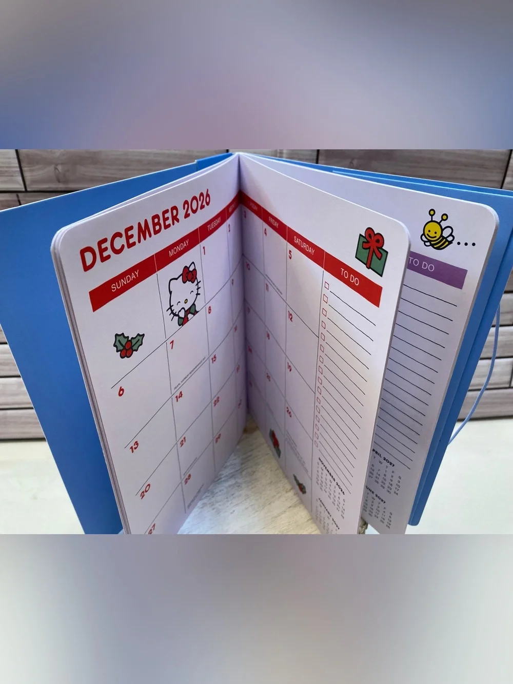 Hello Kitty ❤️ Monthly 17 months Planner Aug.2026 to Dec.2027 NEW Pink Gingham